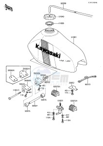 KDX 175 A [KDX175] (A2-A3) [KDX175] drawing FUEL TANK -- 81-82 A2_A3- -