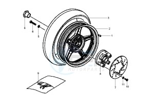 NRG POWER PUREJET 50 drawing Rear Wheel