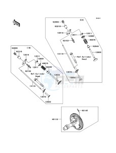 MULE_600 KAF400BDF EU drawing Valve(s)/Camshaft(s)