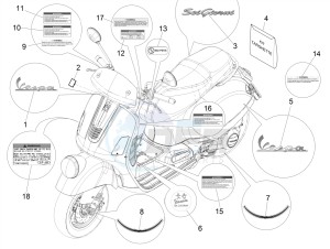 GTV 300 SEI GIORNI IE E4 ABS (NAFTA) drawing Plates - Emblems