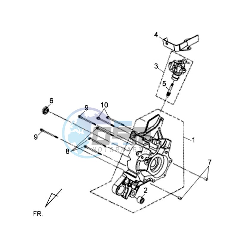 CRANKCASE RIGHT / OILPUMP