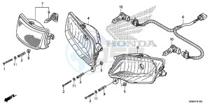 TRX500FE1G TRX500 Europe Direct - (ED) drawing HEADLIGHT