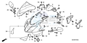 VFR8009 UK - (E / MME) drawing UPPER COWL