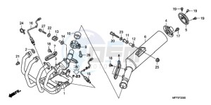 CB1300A9 BR / ABS MME - (BR / ABS MME) drawing EXHAUST MUFFLER