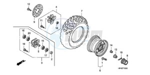 TRX420TM9 Australia - (U / 2WD) drawing FRONT WHEEL