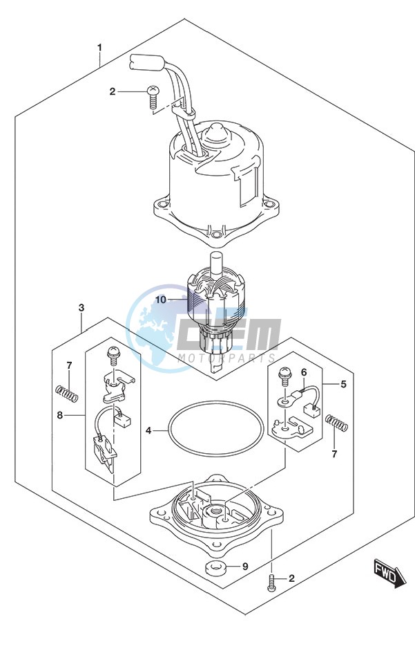 PTT Motor SS Model w/Transom (L)