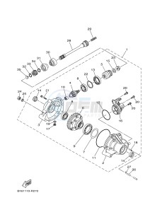 YFM700FWB YFM70KDXG KODIAK 700 (B163) drawing FRONT DIFFERENTIAL