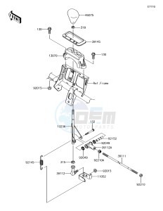 BRUTE FORCE 750 4x4i EPS KVF750GJF EU drawing Control