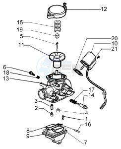 LX 50 4T drawing Carburettor component parts