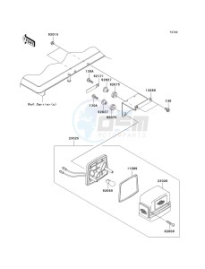 KAF 400 B [MULE 600] (B6F-B9F) B7F drawing TAILLIGHT-- S- -