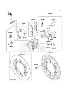 KX85 / KX85 II KX85A7F EU drawing Front Brake