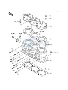 JT 900 A [900 STX] (A1-A2) [900 STX] drawing CYLINDER HEAD_CYLINDER