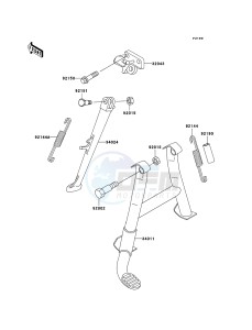 ZZR600 ZX600-E13H GB XX (EU ME A(FRICA) drawing Stand(s)