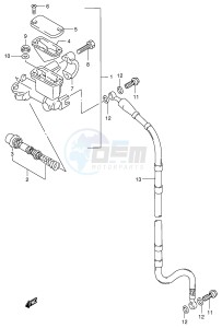 RM125 (E2) drawing FRONT MASTER CYLINDER (MODEL T V W)