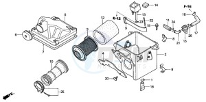 TRX90 SPORTRAX 90 drawing AIR CLEANER