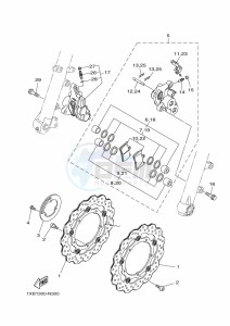 MT-07 ABS MTN690-A (B4C9) drawing FRONT BRAKE CALIPER