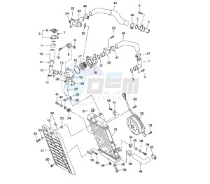 XVS A MIDNIGHT STAR 1300 drawing RADIATOR AND HOSE