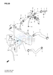 DL1000 (E2) V-Strom drawing RADIATOR HOSE