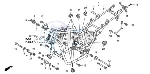 CB1300A CB1300SUPER FOUR drawing FRAME BODY