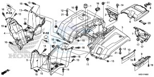 TRX420FM2H Europe Direct - (ED) drawing REAR FENDER