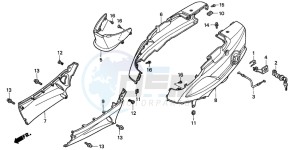 SFX50 drawing BODY COVER/ LUGGAGE CARRIER