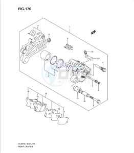 DL650 drawing REAR CALIPER (DL650AUEL1 E19)