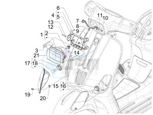 S 125 4T E3 drawing Head lights - Turn signal lamps