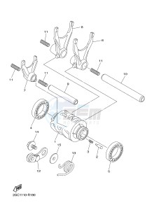 YZ450FX (B912 B913 B914 B914 B915) drawing SHIFT CAM & FORK