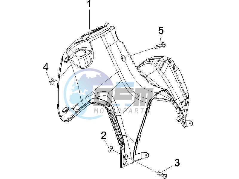 Front glove-box - Knee-guard panel