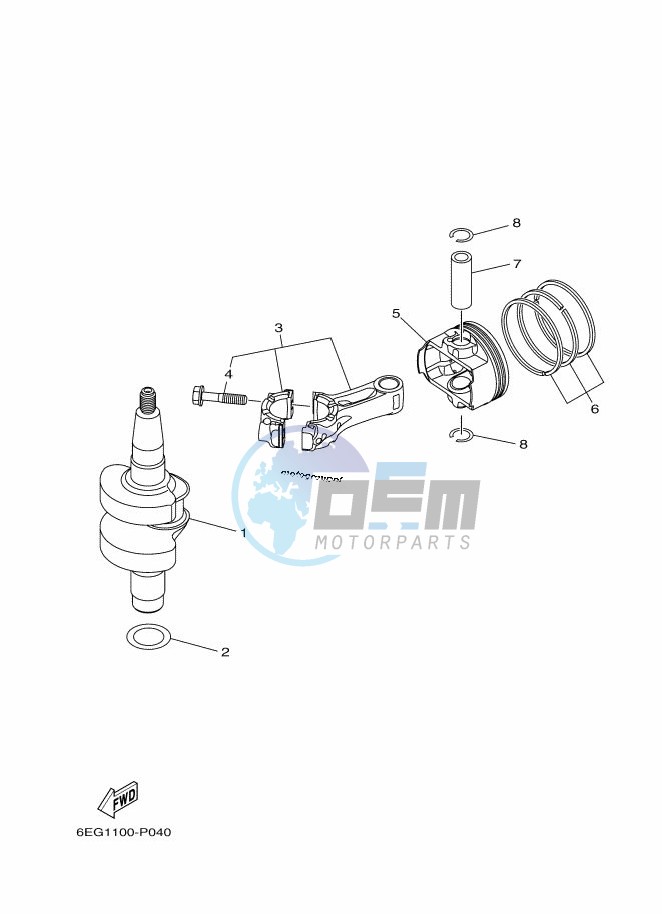 CRANKSHAFT--PISTON