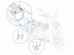 Typhoon 50 2t e3 (CH) Switserland drawing Remote control switches - Battery - Horn