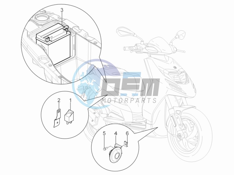 Remote control switches - Battery - Horn