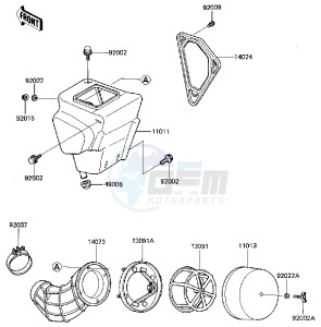 KX 80 J [BIG WHEEL] (J2) [BIG WHEEL] drawing AIR CLEANER