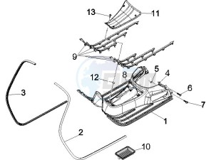 GTV 125 4T (Euro 3) drawing Central cover - Footrests