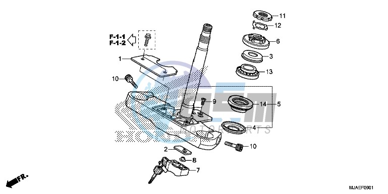 STEERING STEM (VT750C2S/ S)