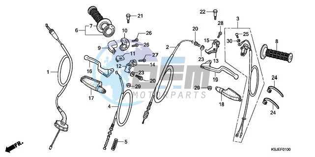 HANDLE LEVER/CABLE