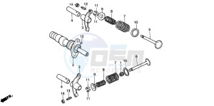 CT110 drawing CAMSHAFT/VALVE