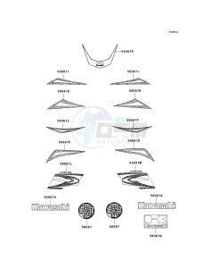 KSF 90 A [KFX90] (A7F-A9S) A8F drawing DECALS-- WHITE- --- A8F- -