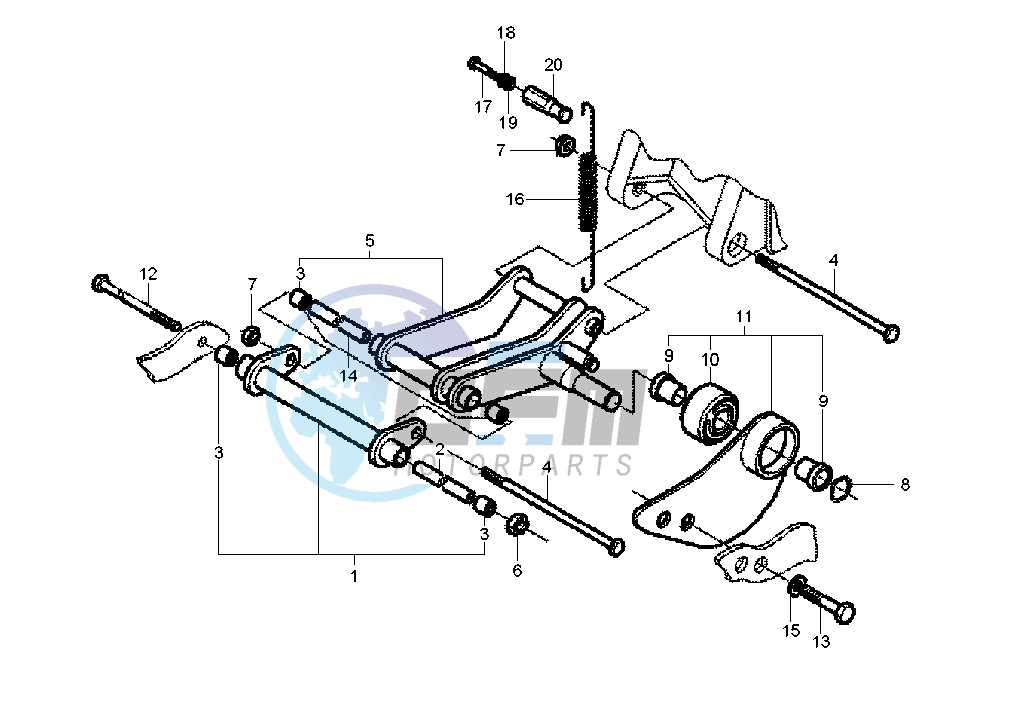 Swinging arm