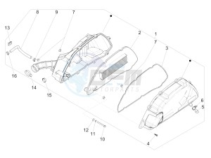 Medley 125 4T ie ABS (EMEA) drawing Air filter