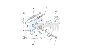 RS 125 Tuono drawing Central stand