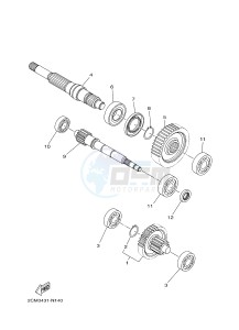 MW125 TRICITY 125 (2CMJ 2CMK) drawing TRANSMISSION