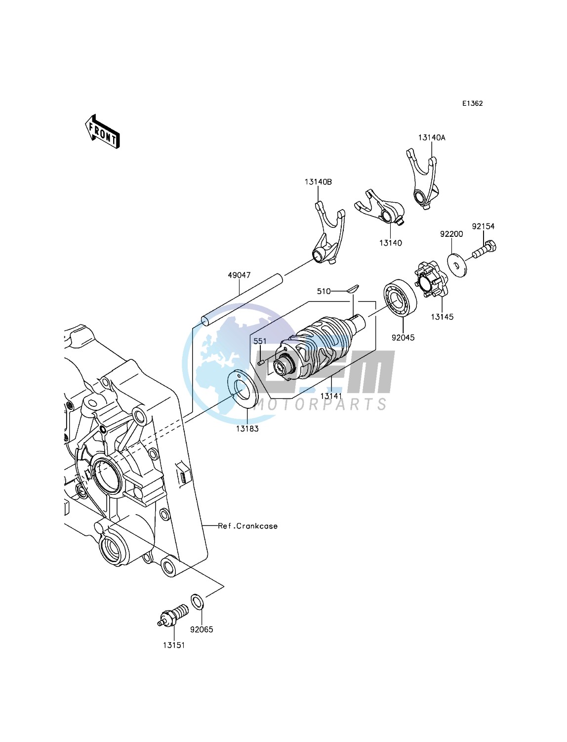 Gear Change Drum/Shift Fork(s)