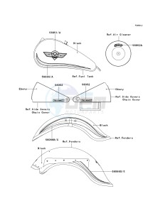 VN 800B [VULCAN 800 CLASSIC] (B6-B9) [VULCAN 800 CLASSIC] drawing DECALS-- BLACK- --- VN800-B9- --- CN- -