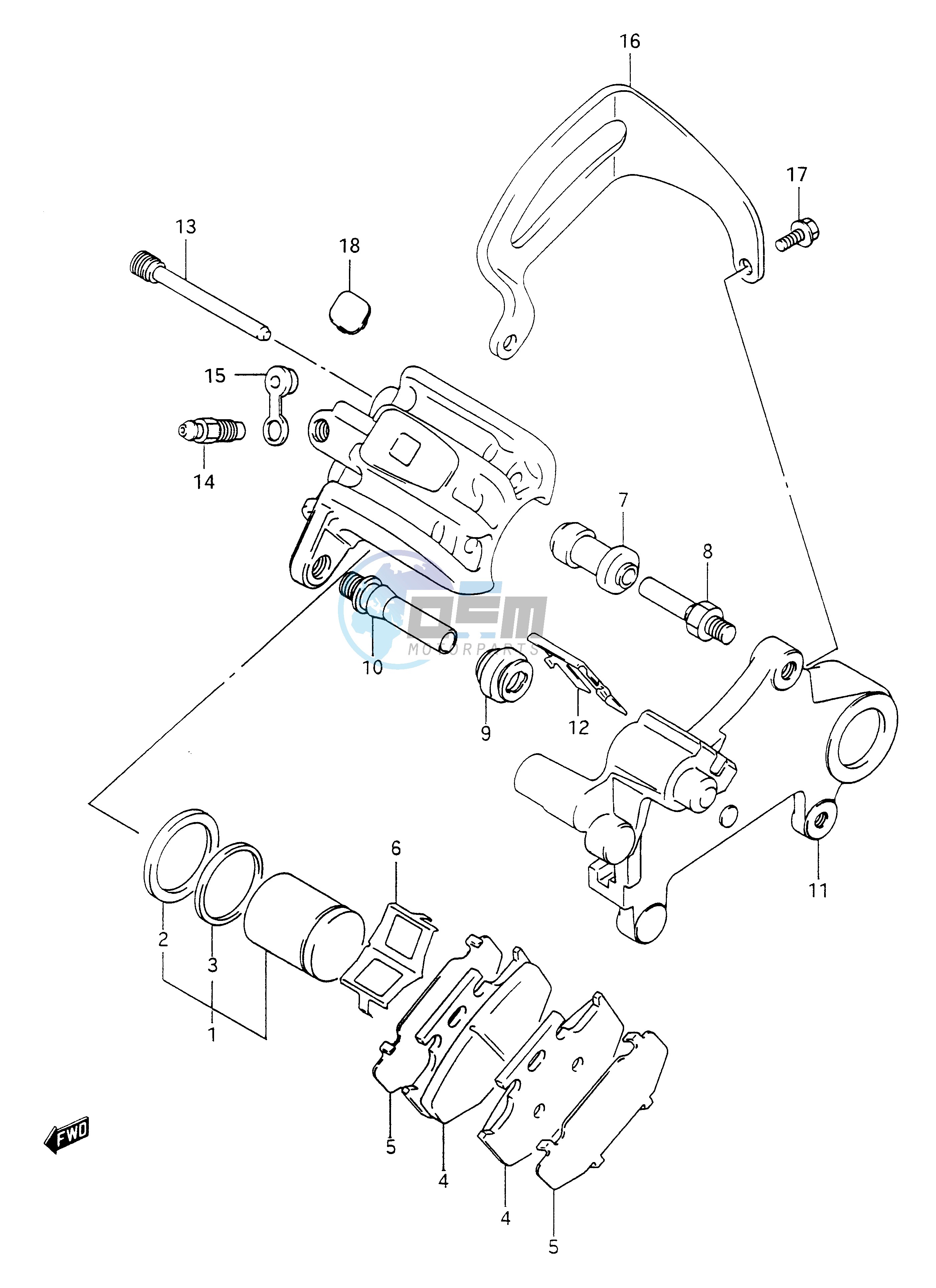 REAR CALIPER (MODEL N P)