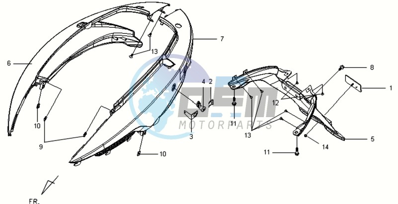 COWLING / REAR MUDGUARD