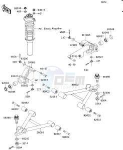 KAF 540 E [MULE 2030] (E1) [MULE 2030] drawing FRONT SUSPENSION