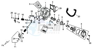 MIO 100 drawing CYLINDER HEAD CPL