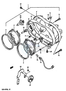 GSX-R750 (J-K-L) drawing HEADLAMP (MODEL L)