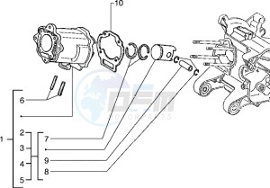 Hexagon 150 EXV1T 150cc drawing Cylinder-piston-wrist pin assy